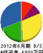 西川興業 貸借対照表 2012年6月期
