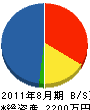 江田創設 貸借対照表 2011年8月期