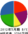 川染土木工事 貸借対照表 2012年5月期