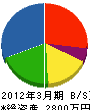 琉星電設 貸借対照表 2012年3月期
