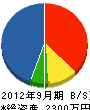 安井電気 貸借対照表 2012年9月期