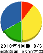 大田中塗装店 貸借対照表 2010年4月期