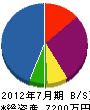 松川造園土木 貸借対照表 2012年7月期