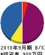 タケガワ 貸借対照表 2010年9月期