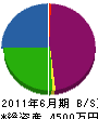 田中組 貸借対照表 2011年6月期