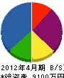 昭栄電工社 貸借対照表 2012年4月期