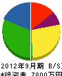 石坂冷熱工業 貸借対照表 2012年9月期
