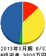 北陸緑化 貸借対照表 2013年3月期