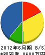 平川建設 貸借対照表 2012年6月期
