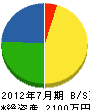 （名）石井電気商会 貸借対照表 2012年7月期