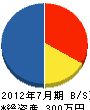 福岡安全 貸借対照表 2012年7月期