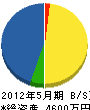 榎田建設 貸借対照表 2012年5月期