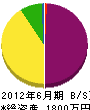 田中工業 貸借対照表 2012年6月期