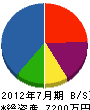 昭豊電機 貸借対照表 2012年7月期