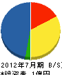 寺尾電気工業 貸借対照表 2012年7月期