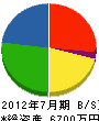 戸松電気工業所 貸借対照表 2012年7月期