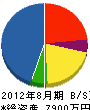 日本マスチック工業 貸借対照表 2012年8月期
