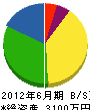 松島造園土木 貸借対照表 2012年6月期