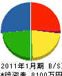 藤尾 貸借対照表 2011年1月期