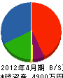 堀江電気工事 貸借対照表 2012年4月期