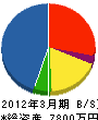寺沢電設 貸借対照表 2012年3月期
