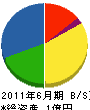 九州緑化施設 貸借対照表 2011年6月期