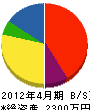 中沢産業 貸借対照表 2012年4月期