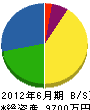 栄高建設 貸借対照表 2012年6月期