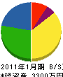 藤井塗装工業 貸借対照表 2011年1月期