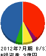 新日本商事 貸借対照表 2012年7月期