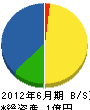 佐賀舗道 貸借対照表 2012年6月期