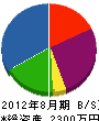 小松電気水道商会 貸借対照表 2012年8月期