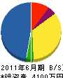 藤田電気工業 貸借対照表 2011年6月期