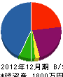 田中建築工務店 貸借対照表 2012年12月期