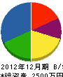 古川設備 貸借対照表 2012年12月期