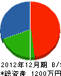 岡田産業 貸借対照表 2012年12月期