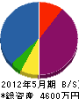木島水道建設 貸借対照表 2012年5月期