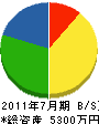 岡田設備 貸借対照表 2011年7月期