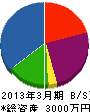 須藤水道 貸借対照表 2013年3月期