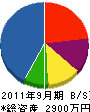 崎陽電気 貸借対照表 2011年9月期