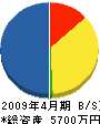 源輝 貸借対照表 2009年4月期