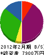 新日本防水工業 貸借対照表 2012年2月期