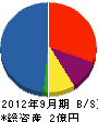 ジャパンテクニカルシステム 貸借対照表 2012年9月期