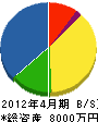藤井組 貸借対照表 2012年4月期