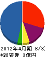 千葉エンジニア 貸借対照表 2012年4月期