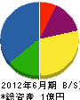 藤井工務店 貸借対照表 2012年6月期