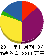 杉田電気工業所 貸借対照表 2011年11月期