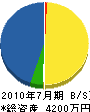 松岡電気 貸借対照表 2010年7月期