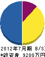 佐藤電気商会 貸借対照表 2012年7月期