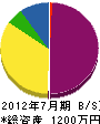 柳沢電設 貸借対照表 2012年7月期